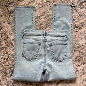 mother the rascal ankle when in rome straight leg jeans size
25
